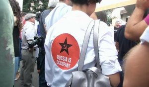 Des Géorgiens rassemblés pour dénoncer "l'occupation russe"