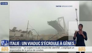 Italie: "Il y a des hélicoptères de secours au-dessus de nous", témoigne une automobiliste à Gênes