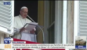 Gênes: le Pape a eu une pensée pour les victimes