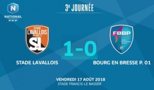 J3: Stade Lavallois-Bourg en Bresse P.01 (1-0), le résumé