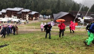 La pluie s’est invitée sur les finales de descente de la Coupe du monde VTT de La Bresse
