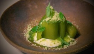 L'île flottante de concombre à la verveine et au yaourt : une recette durable de Florent Ladeyn