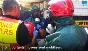 Accident d'un poids lourd à Etsaut en Béarn : les opérations de relevage sont en cours