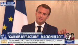 Emmanuel Macron "assume" ses propos sur le "Gaulois réfractaire"
