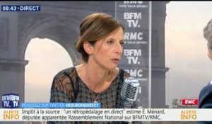 Impôt à la source: "un rétropédalage en direct" pour Emmanuelle Ménard