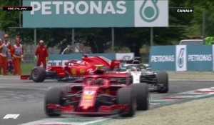 L'accrochage entre Vettel et Hamilton au ralenti