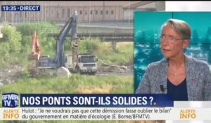 Ponts: "Il n'y a pas de situation d'urgence en France", assure Elisabeth Borne