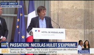 Nicolas Hulot: "Le sens de ma décision n'est pas de baisser les bras mais de regarder en face une dure réalité"