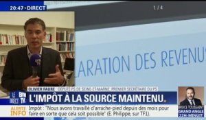 Impôt à la source: "Le pouvoir a créé une anxiété qui ne devait pas exister", estime Olivier Faure