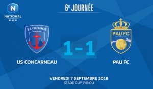 J6 : US Concarneau - Pau FC (1-1), le résumé