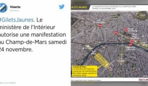 Gilets jaunes : le ministère de l’Intérieur autorise une manifestation au Champ-de-Mars samedi