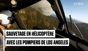 L'impressionnant sauvetage en hélicoptère des pompiers de Los Angeles