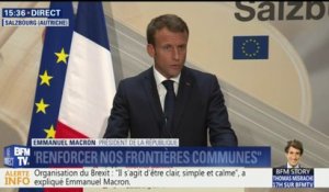 Brexit: "Les propositions (britanniques) faites en l'état ne sont pas acceptables", estime Emmanuel Macron