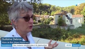 Inondations : destruction de maisons dans les Alpes-Maritimes