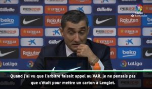 Barça - Valverde n'a pas compris l'expulsion de Lenglet