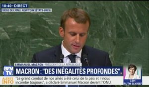 "L'aide publique au développement de la France sera augmentée d'un 1 milliard d'euros dès 2019" déclare Emmanuel Macron devant l'ONU