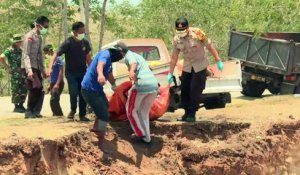 Indonésie: enterrement de masse après le séisme et le tsunami