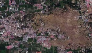 Avant/après : les dégâts vus du ciel après le violent séisme suivi d'un tsunami en Indonésie