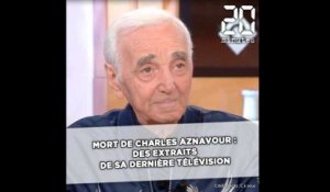 Mort de Charles Aznavour: Des extraits de sa dernière télé