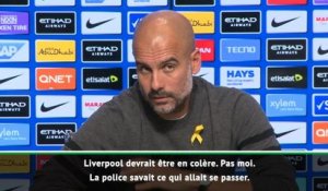 8e j. - Guardiola sur le caillassage du bus : "Le mieux serait de ne pas avoir besoin de la police"