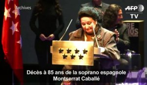 ARCHIVES: décès de la soprano espagnole Montserrat Caballé