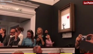 Vendue à près d'1,2 million d'euros, une œuvre de Banksy s'autodétruit