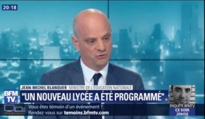 Amiante dans un lycée d'Île-de-France: Jean-Michel Blanquer affirme qu'un "nouveau lycée a été programmé"