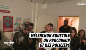 Mélenchon bouscule un procureur et des policiers au siège de la France insoumise