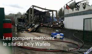 Incendie chez Dely Wafels : sur le site de l'entreprise, il ne reste plus que des décombres