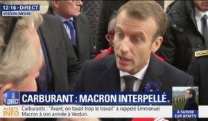 "Le carburant, c'est pas bibi !" Interpellé sur le terrain, Emmanuel Macron s'explique