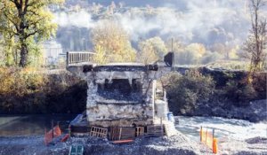 Grésivaudan |  Pont de La Buissière : la démolition a commencé