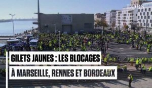 Rennes, Bordeaux, Marseille : les images des rassemblements de gilets jaunes