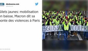 Gilets jaunes. Mobilisation en baisse, Macron dit sa « honte » des violences à Paris