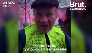 Discussion entre deux gilets jaunes à la manifestation de Paris