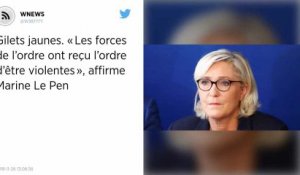Gilets jaunes. « Les forces de l’ordre ont reçu l’ordre d’être violentes », affirme Marine Le Pen.