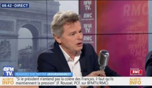 Roussel (PCF) appelle les gilets jaunes à "maintenir la pression" si le Président ne répond pas à leur colère