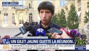 Présent à Matignon, le gilet jaune Jason Herbert dénonce "des pressions de la part d'autres gilets jaunes"