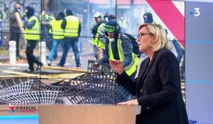 Violences à Paris : Marine Le Pen évoque évoque "une volonté politique de laisser dégénérer pour décrédibiliser"