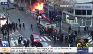 Aubervilliers: des feux de poubelles déclenchés devant un lycée en marge d'une mobilisation