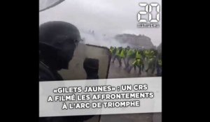 Un CRS a filmé les violents affrontements avec les «gilets jaunes» à l'Arc de Triomphe