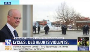 Lycées: Jean-Michel Blanquer réagit "le sujet qui est inquiétant c'est celui de la violence"