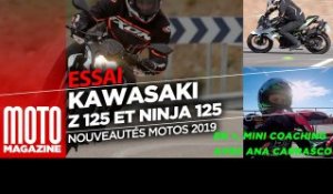 Kawasaki Ninja 125 et Kawasaki Z 125 2019 - essai Moto Magazine
