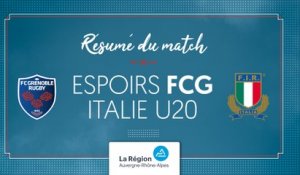 Espoirs FCG - Italie U20 : le résumé vidéo