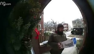 Un livreur UPS reçoit une visite surprise