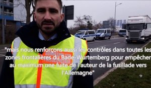 Questions à Jonas Grosse, porte-parole de la police du Bade-Wurtemberg, au pied du pont de l'Europe