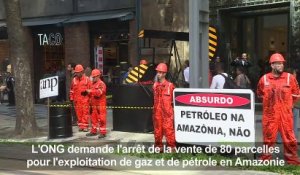 Greenpeace proteste contre l'exploitation pétrolière en Amazonie