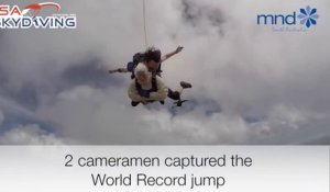 Une mamie saute en parachute - record de la plus vieille parachutiste