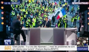 Gilets jaunes : "Il y a eu des réponses (...) mais les problèmes ne sont pas résolus pour autant", François Bayrou