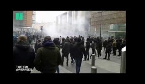 Des opposants au pacte de Marrakech affrontent la police à Bruxelles