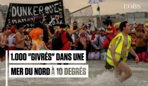 Dunkerque : 1.000 "givrés" se baignent dans la Mer du Nord pour débuter 2019